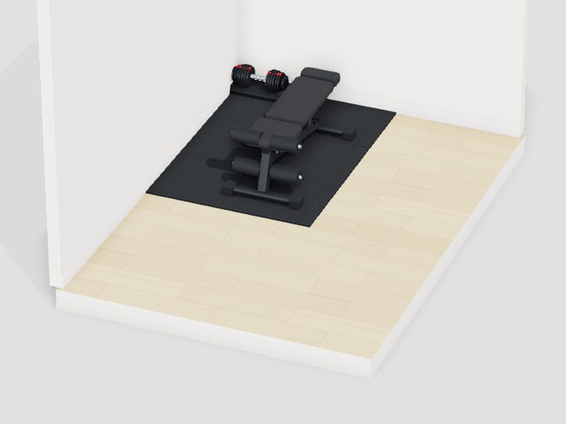 4.5畳・予算3万円のホームジムの3D画像