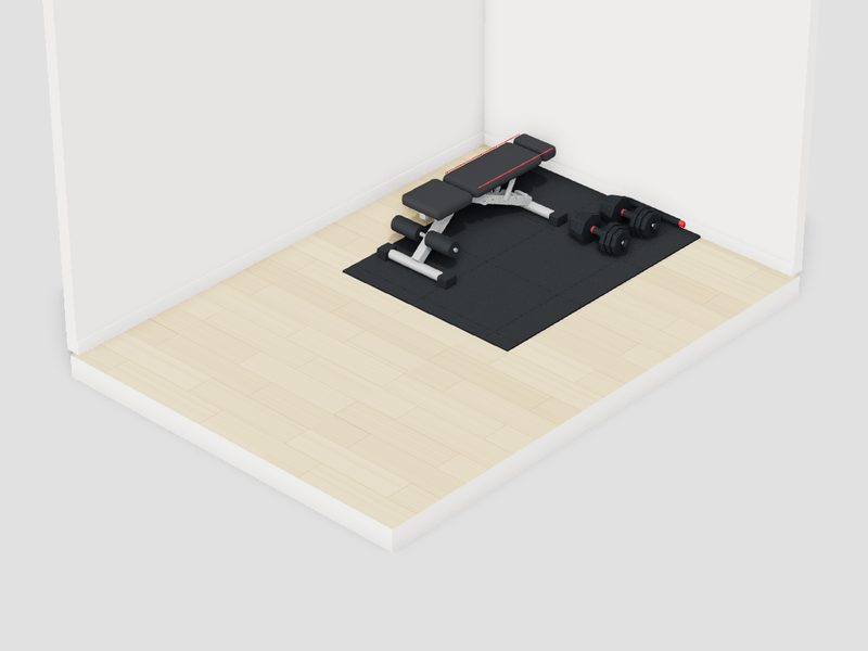 6畳・3万円以内のホームジムの3D画像