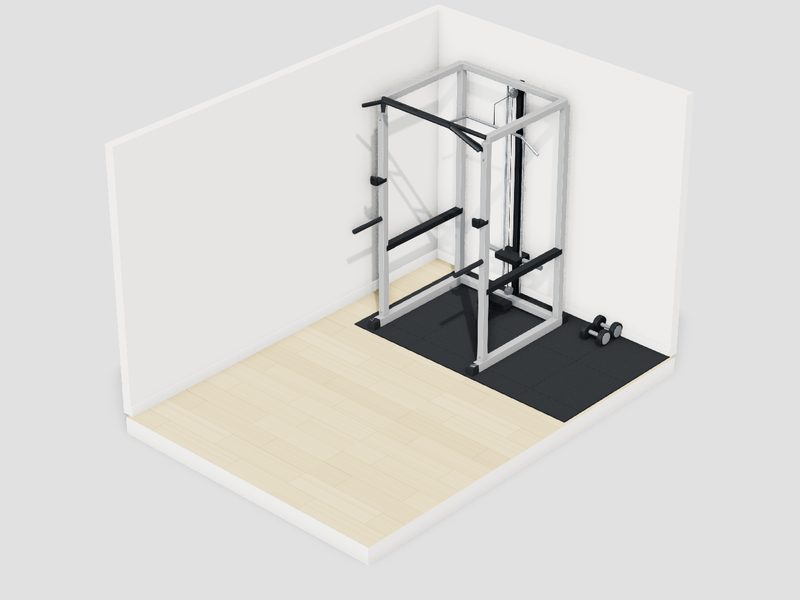 6畳・10万円以内のホームジムの3D画像